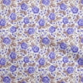 thumbnail image 1 of oneOone Rayon Medium Purple Fabric Florals Quilting Supplies Print Sewing Fabric By The Yard 56 Inch Wide, 1 of 5