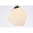 thumbnail image 5 of Lawrence 1 light black and white glass flush mount, 5 of 5