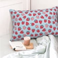 thumbnail image 4 of Naloa Strawberries Pillow Covers, Throw Pillow Case Cushion Covers,Cushion for Bedroom,Couch,Home-16"x24", 4 of 6