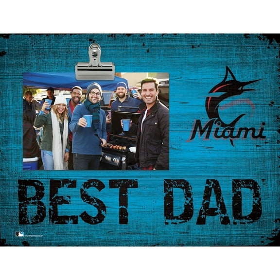 Miami Marlins 8'' x 10.5'' Best Dad Clip Frame