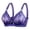 Blue, variant on VerPetridure Bras for Women Plus Size Woman's Solid Color Comfortable Hollow Out Perspective Bra Underwear No Rims
