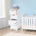 thumbnail image 6 of Topbuy 4 Drawers Bathroom Storage Cabinet Free-Standing Side Storage Organizer, White, 6 of 9