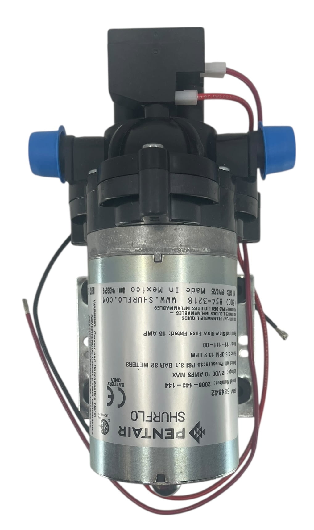 Shurflo Delivery Pump 3.5 GPM 45-psi 12VDC 1/2 MPT