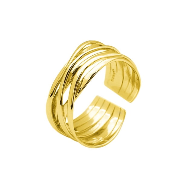 Guardurnaity Mujeres Hombres múltiples capas anillos Cosplay fiesta banquete viaje moda abierto cobre anillo mano joyería decoración regalo de cumpleaños Ropa, zapatos y accesorios Miscelánea Oro Guardurnaity AP019079-02