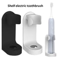 thumbnail image 2 of Electric Toothbrush Holder Bathroom Wall Mounted Toothbrush Stand Plastic Rack Organizer, Black Workhe, 2 of 8