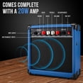 thumbnail image 2 of LyxPro Beginner 39” Electric Guitar & Electric Guitar Accessories, Blue, 2 of 7