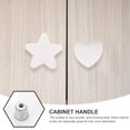 thumbnail image 3 of KONTONTY 4 Pcs Children Wardrobe Handles Rubber White Heart Cloud Moon Star for Furniture, 3 of 8
