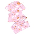 thumbnail image 5 of Gaexia Halloween Fun Print Pajama Set for Women Short Sleeve Long Pants Satin V-Neck Button Down Sleepwear Loungewear Pajama Set, 5 of 5