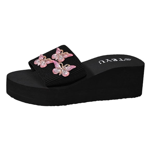 DAFEI Women's Dress Sandals Flip Flops Women Thick Sole Flip Flops with Platform High Heels for Vacation Summer Casual Beach Wear