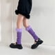 thumbnail image 4 of Calentadores de piernas informales para mujer, calcetines de pantorrilla con retales de felpa peluda Harajuku, 4 of 5
