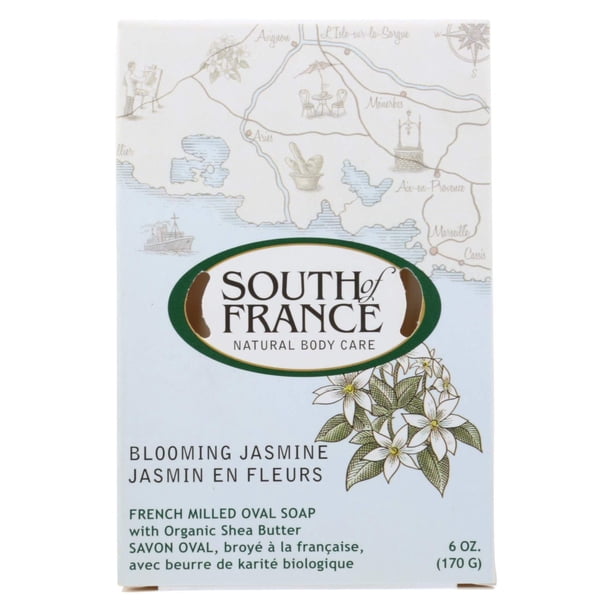 Jabón ovalado molido francés Jazmín floreciente del sur de Francia Jabón en barra de 6 oz