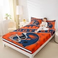 thumbnail image 4 of jejeloiu Football Game Full Size Sheets,Rugby Sport Helmet Bed Sheets For Ball Gamer 4-Piece, 4 of 7