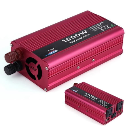 Mavis Laven 1500W DC 12V to AC 110V Car Power Inverter Converter USB Charging device Adapter Power Converter
