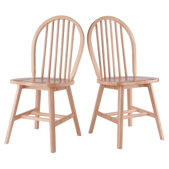 Winsome Windsor 2-Pc Chair Set, Natural Finish