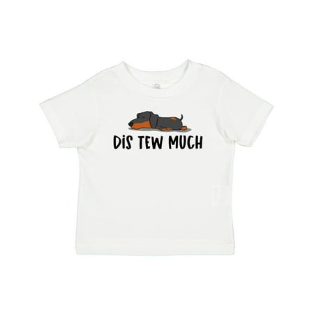 

Inktastic Napping Dis Tew Much Daschund Weiner Dog Black and Tan Gift Baby Boy or Baby Girl T-Shirt