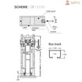 thumbnail image 5 of Sliding Closet Bypass Doors | Felicia 3355 Matte Black with Clear Glass | Sturdy Rails Moldings Trims Hardware Set | Wood Solid Bedroom Wardrobe Doors, 5 of 6
