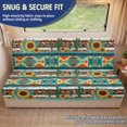 thumbnail image 2 of POLERO Sunflower Cactus RV Folding Sofa Bed Cover, 2 Piece Elastic Fit Jackknife Sofa Slipcovers for Travel Trailer Dinette and Pet Families, 2 of 7