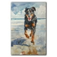thumbnail image 3 of Funny Dog on Beach Canvas Wall Art, Beauceron Dog Picture Ocean Artwork for Bathroom Bedroom Living Room, Art Decor 8x12 Inches, 3 of 6