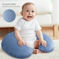 thumbnail image 5 of The Peanutshell Nursing Pillow Covers for Breastfeeding, 2 Pack Set, Dinosaur and Navy Blue Minky Dot, 5 of 7