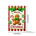 thumbnail image 3 of JOOCAR Merry Christmas Gingerbread Man Garden Flag for Winter Christmas Home Outdoor Garden Yard Door Decor 12x18 inch, 3 of 4