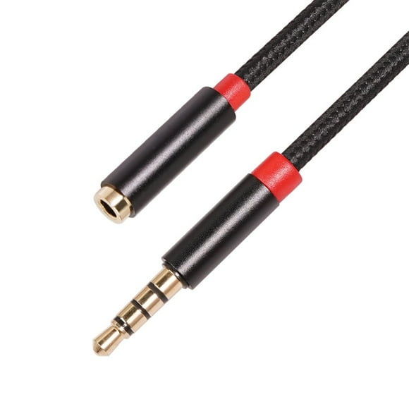 3.5mm Mobile Phone PC Audio Male to Female Extension Woven Net Cable