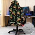 thumbnail image 4 of SCRAWLGOD St. Patrick's Day Shamrock Dog Hat Print Green Black 4 Pieces Gaming Chair Covers with Armrest Covers Machine Washable Gaming Chair Slip Cover Set Breathable Rotating Armchair Slipcovers, 4 of 7