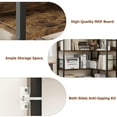 thumbnail image 2 of 5 Tier L Shaped Bookshelf with Storage, Industrial Tall Plant Stand,Corner Book Shelf with Metal Frame, Etagere Shelf Corner Display Rack for Living Room Bedroom, 2 of 5