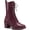Burgundy, variant on ALFANI Womens Burgundy Lace Up Pull Tab Goring Lug Sole Blaire Round Toe Block Heel Zip-Up Booties 7 M