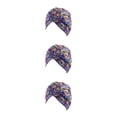 thumbnail image 4 of Minnieouse Nudo Turbante Estampado Hijab Beanie Estilo bohemio Gorros plisados ​​Accesorios para el cabello femenino Gorro Banquete de Type1 NO1, 4 of 6