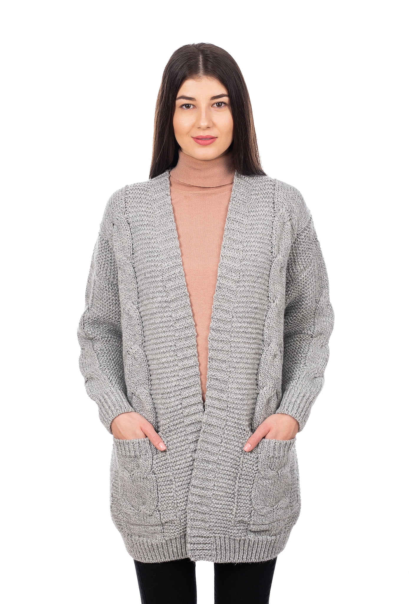 cable knit coatigan