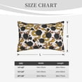 thumbnail image 3 of Plush Throw Pillow Covers, Elegant Snake Golden Flower Black Pillow Cases with Invisible Zipper, Breathable Microfiber Pillow Cases Standard Size for Sleeping Bedroom Sofa Living Room 16x24, 3 of 5