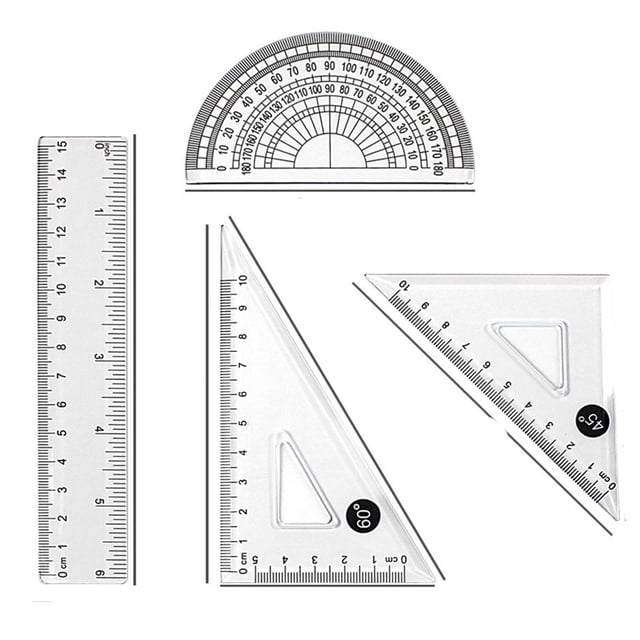 Student Ruler Plastic Ruler with Scale Non Slip Backing for School & Measuring Tooldigital Ruler,Tape Measure,Caliper,Laser Measure,Measuring Gauge,Precision Tool,Metric and Imperial