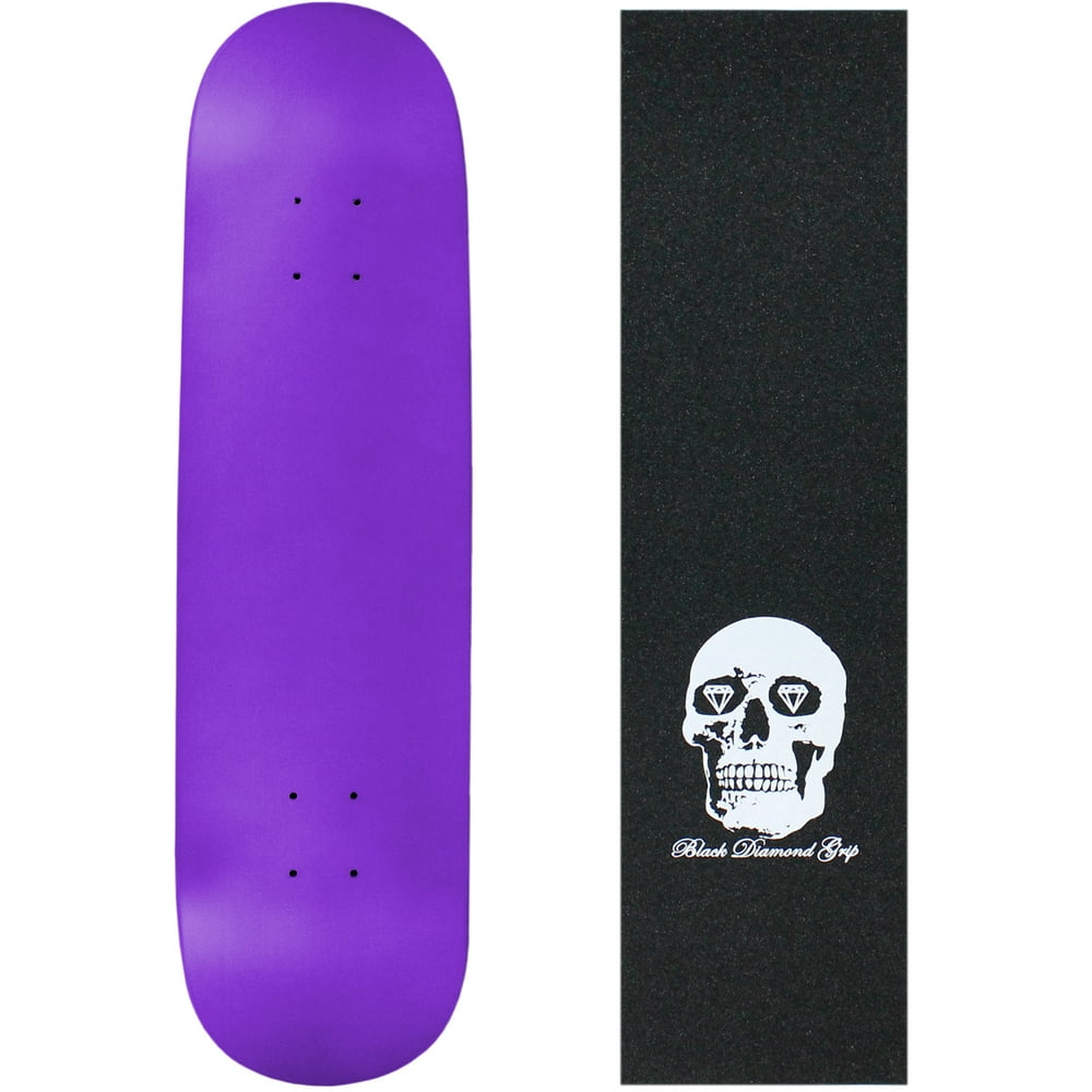 Skateboard Deck Blank Neon Purple 7.75" Skull Grip