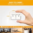thumbnail image 5 of Night Light Plug in, Outlet Extender with Night Light, ATTOE Multi-Plug Outlet with Automatic Sensor Light Warm White LED Nightlight Plug Adapter for Home, Kids Room, Corridor,Bedroom (2, 5 of 5