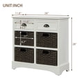 thumbnail image 3 of Deiokin Rustic Storage Cabinet with Rattan Baskets, 28" Farmhouse Sideboard for Living Room, 3 of 8