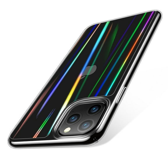 i-Blason [Prism Series] Designed for Apple iPhone 11 Pro Max 2019 6.5 inch Case, 9H Tempered Glass Back Cover with Frame Scratch-Resistant, Slim Protective Case (Laser)