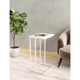 thumbnail image 4 of Innerjoin C Shaped End Table,C Table for Sofa and Bed, White, 4 of 7