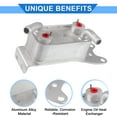 thumbnail image 4 of Engine Oil Cooler for Ford F-250 Super Duty Aluminum Alloy Silver Tone Transmission Oil Cooler, 4 of 6