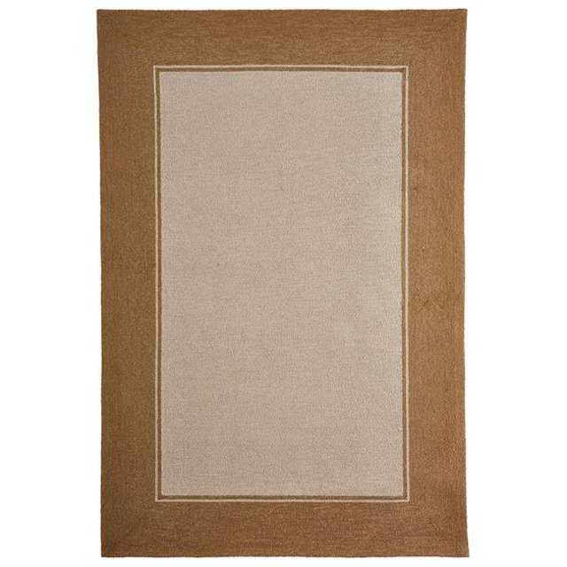 Trans-Ocean Imports NPI57742011 5 Pi x 7 Pi 6 Po Liora Manne Napoli Border Indoor & Outdoor Rug&44; Camel