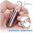 thumbnail image 4 of Huggegwe Porte-Clés en Acier Inoxydable Élégant Support de Comprimés Rangement de Médicaments Portable pour Voyage (Moyen) CJB91-49943, 4 of 8