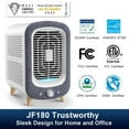 thumbnail image 5 of JafAnda JF180, Gray HEPA Air Purifier Fan with Aromatherapy, 780 Sq.ft Coverage, 5 of 9