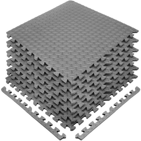 Sorbus Sivan Health and Fitness Puzzle Exercise Mat EVA (Gray)