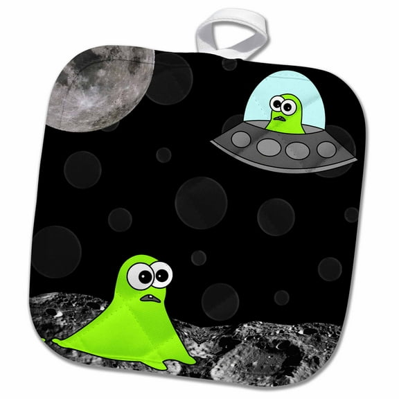 3dRose, Alien Invasion, 8x8 Potholder