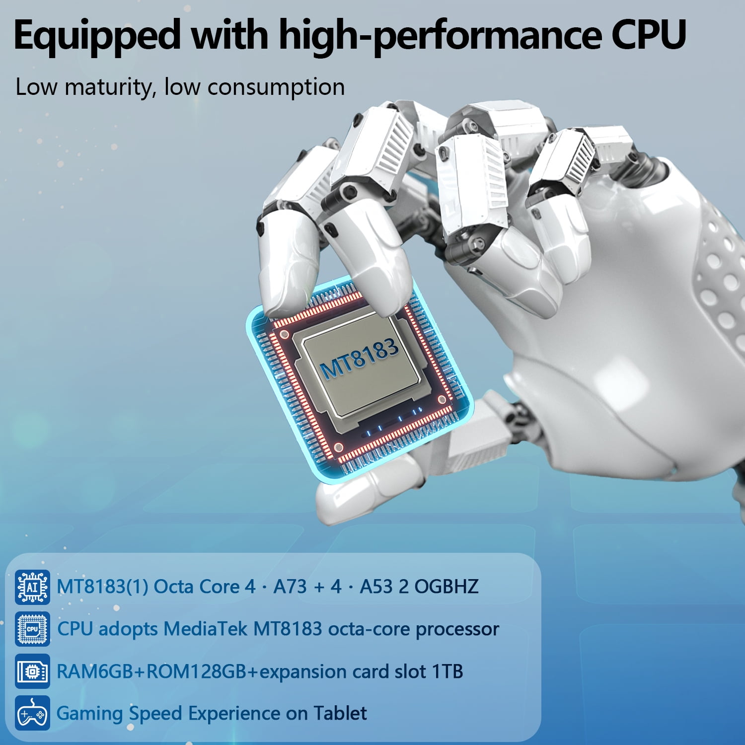 Hot Pepper Android Tablet, Tablets Android 12 6GB RAM+128GB ROM Support 1 TB Expand,1200*1920 IPS Tablet with 8MP+13MP Camera,Bluetooth 5.0,GPS,Parental Control