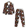 thumbnail image 4 of DISNIMO Snowman Candy Printed Women Pajama Set Button Down Sleepwear Long Sleeve Christmas Pjs Soft Comfy Loungewear Nightwear with Long Pants, (Available in Plus Size), 4 of 7