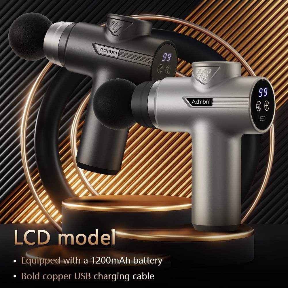 Adnbm Massage Gun, Percussion Therapy, 10mm Amplitude w/ Attachments