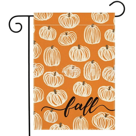 Honmine Fall Garden Flag Inch Double Sided Outside, Autumn Pumpkins Seasonal Yard Outdoor Flag Thankgiving Decoration Fall Decoration Outdoor Indoor