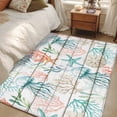 thumbnail image 4 of Area Rugs for Living Room Bedroom, Teal Red Jellyfish Coastal 4'x6' Rug Washable Carpet Runner Indoor Outdoor, Vintage Beach Coral Starfish Nautical Non Slip Accent Floor Mats Rug for Kitchen, Office, 4 of 8