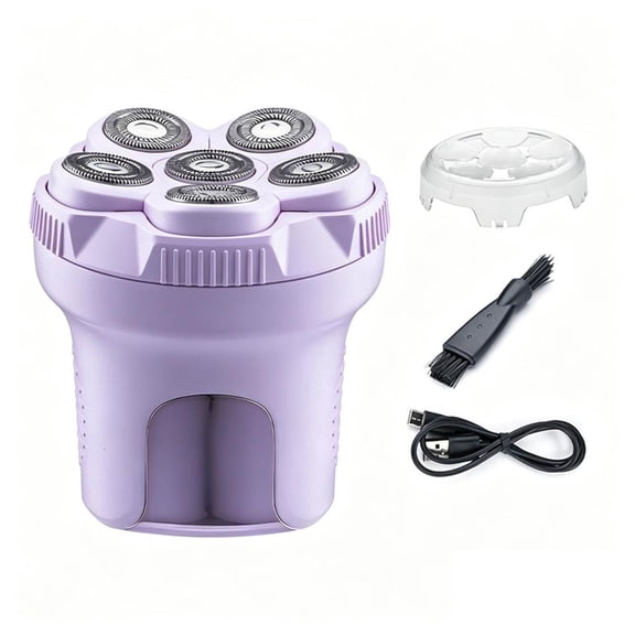 Electric leg and body groomer for women with six-head grooming top