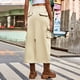 thumbnail image 3 of Falda cargo vaquera con cordón ajustable Heavy Industry - Cintura alta, mezcla de poliéster y algodón - S-XXL, 3 of 6
